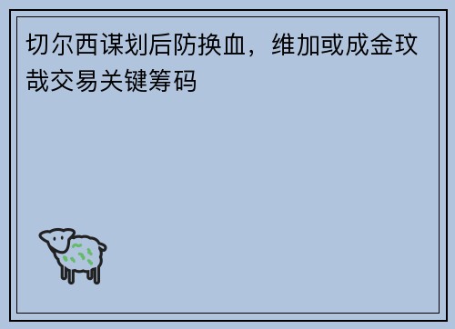 切尔西谋划后防换血，维加或成金玟哉交易关键筹码